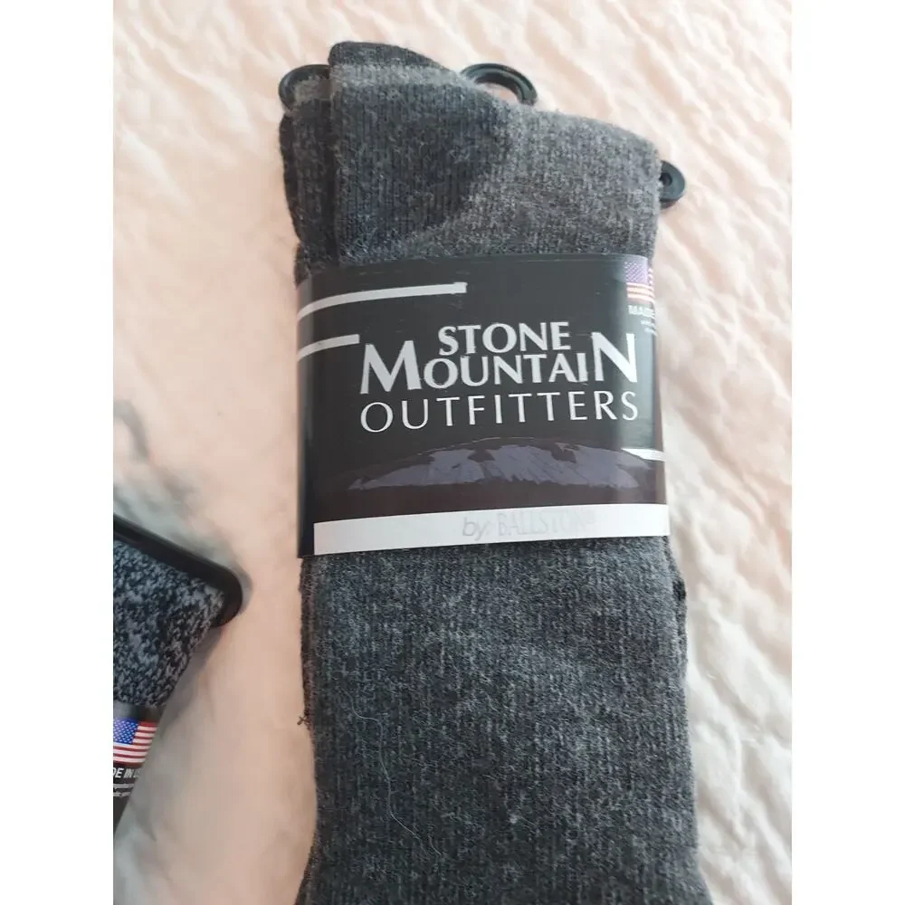 Stone Mountain Socks Men size Large Lot Of 3 Thermal + Rags + stretch assortment